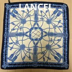 LANCEL ランセル　シルク　スカーフ　総柄　ロープ　イタリア製