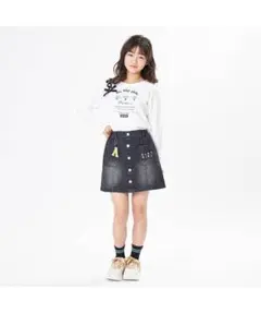 ꕤꕤꕤアルジー/チャーム付き前ボタンスカパン