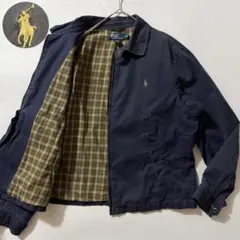 90s ポロラルフローレン スウィングトップ チンスト 裏地チェック XL