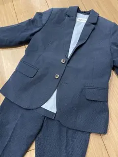 H&M ネイビー ドット柄 スーツセット 110、104 靴あり
