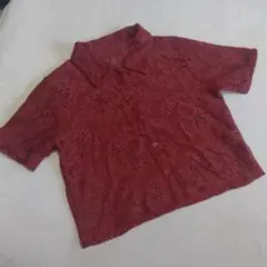 レース編み カーディガン