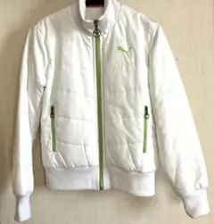 PUMA ダウンジャケット ホワイト グリーン