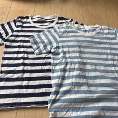無印良品　ストライプTシャツ 2枚セット 140cm 150cm
