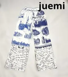 JUEMI キッチンクロス　リメイクパンツ　コットン　ビンテージ　lのサムネイル