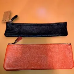 レザーケース ブラック オレンジ ２点セット