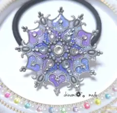 レジンヘアゴム ラベンダークラウン