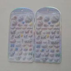 正規品コットンパフィーシール 2枚セットサンリオ シナモンロール