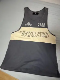 WOLVES ダルクスポーツ タンクトップ M ブルー&アイボリー