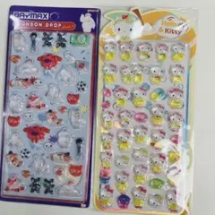 ベイマックス　ハローキティ立体シール 2枚セット大人気かわいい3D立体硬い