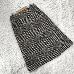 チェックロングスカート