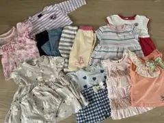 子供服　女の子　80センチ　まとめ　ワンピース　トップス　ズボン　12点