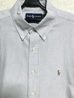 【美品】ラルフローレン ストライプ YARMOUTH オックスフォードシャツ