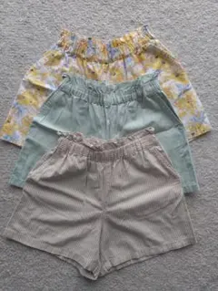 ユニクロ　ハーフパンツ　3枚セット　110cm