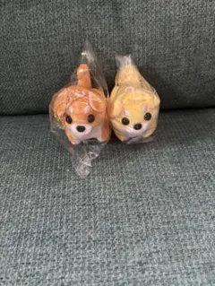 柴犬 ぬいぐるみ マスコット キーホルダー 2個セット