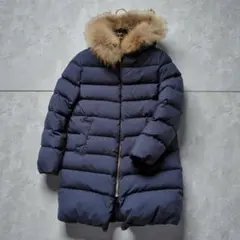 アーバンリサーチ リバーシブル ダウンコート モッズコート ネイビー　ラクーン