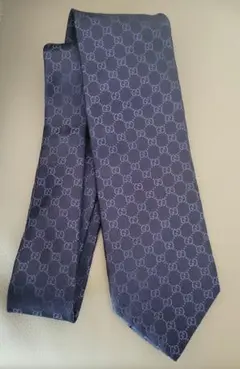 GUCCI GGパターン ネクタイ ネイビー