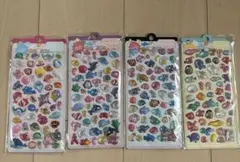 立体シール　3Dシール ボンボンドロップ風　ぷっくりシール　海の生き物4点セット
