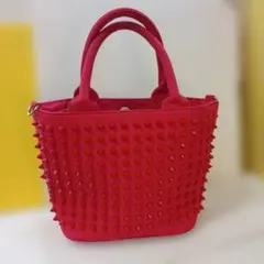 ♦GLAM JAM♦グラムジャム ★スタッズ ★ バッグ　 トートバッグ　レッドのサムネイル