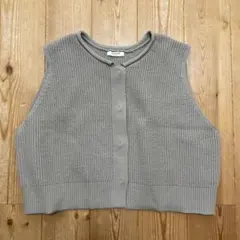 studio CLIP グレー ニットベスト