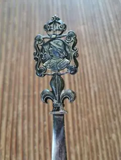 アンティーク フランス ジャンヌダルク ペーパーナイフ 騎士の百合紋 聖女の紋章