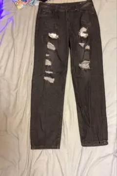 ブラックダメージデニム