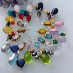 7ペア❣チェコビーズのひと粒 チャーム