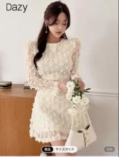Dazy フラワーレース ミニドレス