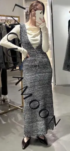 新品タグ付き　LAGUNAMOON ノースリーブロングワンピース ブラック完売！