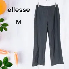 エレッセ センタープレス パンツ ストレッチ オフィス　スラックス　グレー