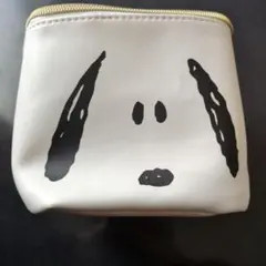 スヌーピー ポーチ ウッドストックの缶ミラー付き