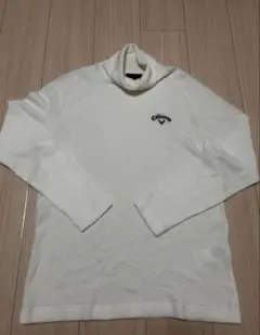 キャロウェイ ゴルフウェア レディース タートルネック ニット ホワイト L