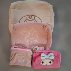 韓国　ダイソー　マイメロ　ポーチ　大　中　小 4点