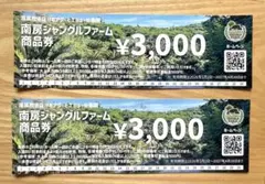 南房ジャングルファーム 割引券3000円分2枚セット6000円相当 ペアのサムネイル