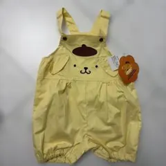 しまむら　サンリオキャラクターズ　ポムポムプリン　オーバーオール　パンツ　90