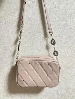 夢展望 ビジューチェーンショルダーバゲージ ピンク