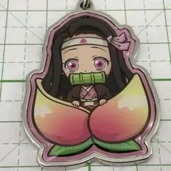 竈門禰豆子 (桃太郎) 鬼滅の刃 ご当地 メタルキーホルダー 岡山限定