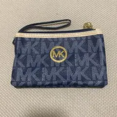 MICHAEL KORS マイケルコース ダブルファスナー ポーチ ネイビーのサムネイル