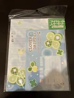 平成レトロ　レターセット　便箋　封筒　クローバー