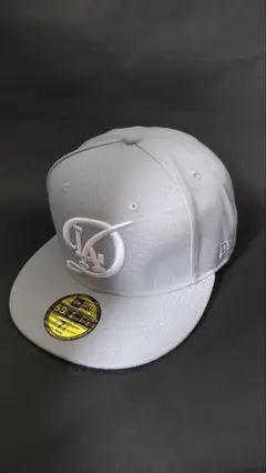 LAドジャースニューエラ 59FIFTY キャップ グレーホワイトシティコネクト