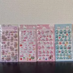 【即日発送】ボンボンドロップシール　ラブブ　4枚セット　立体3Dシール