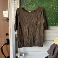 GUリブ編み 半袖トップス