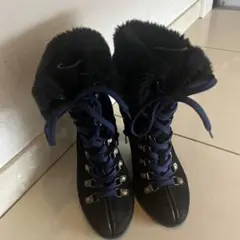 Diana ファー付きレースアップブーツ