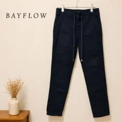 BAYFLOW ベイフロー デニムパンツ テーパード 麻混 ネイビー 2のサムネイル