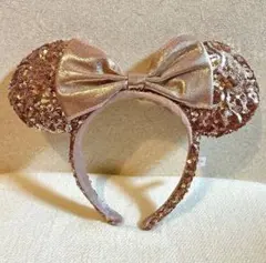 ミニーちゃん　ローズゴールドカチューシャ