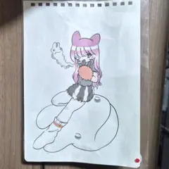 田中かえ イラスト 原画 かえのソフビ - メルカリ