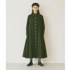 26SS✨foufou 半袖 フロントジップワンピース ネイビー M - メルカリ