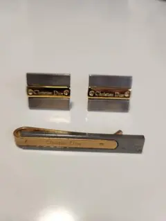 【美品】Christian Dior タイピン カフス セット ロゴ ディオール