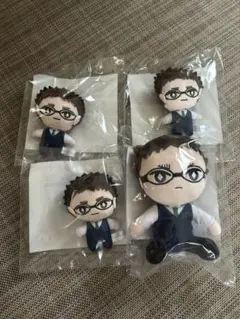 名探偵コナンセガラッキーくじ　執事喫茶 風見裕也　ぬいぐるみ マスコット 4点