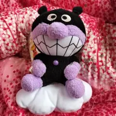 【美品】それいけ！アンパンマン　ころふわ　もくもく雲のりぬいぐるみ　バイキンマン