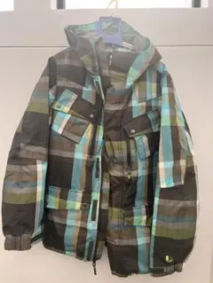Burton チェック柄スノーボードジャケット S